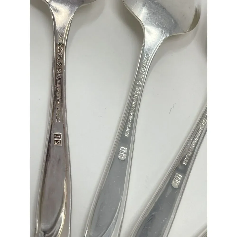 International Rogers EXQUISITE Silverplate 1957 Teaspoons 6 1/8” Set Of 4